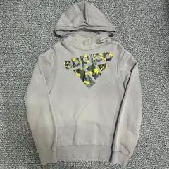 (95) アディダス グレー フーディー Tシャツ プリンティング ロゴ