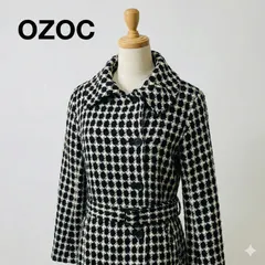 OZOC オゾック 千鳥格子 ツイード ロングコート ベルト付 日本製 Mのサムネイル