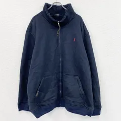 古着 used　～00s　 RALPH LAUREN　ラルフローレン　フルジップフリースジャケット　紺　ネイビー　4XLサイズ【値引き交渉OK！】