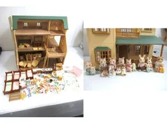 シルバニアファミリー 緑の丘のすてきなお家 ギフトセット商品 エポック社 他商品付属分あり ジャンク品■