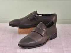 D136 イタリア製 Salvatore Ferragamo ビンテージ ローファー グレー系 メンズ 9EEE 27cm
