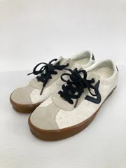 VANS バンズ スニーカー 24.5cm アイボリー スエード 無地 ブランドロゴ 紐 ローカット