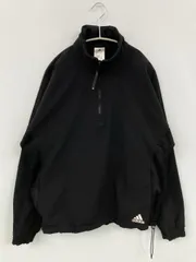 adidas アディダス その他トップス OT ブラック ナイロン ストレッチ 無地 ワンポイント ブランドロゴ ミドル丈