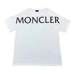 モンクレール　Tシャツ　黒文字　ホワイト　XL 国内正規品 4S241