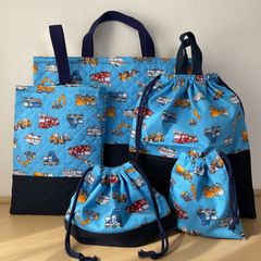 入園入学5点セット りんりんのハンドメイド レッスンバッグ 上履き入れ