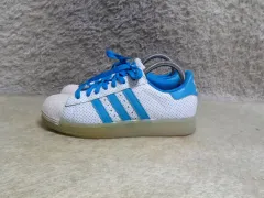 240 adidas アディダス SUPERSTAR ヴィンテージ 白 スカイ ブルー スニーカー
