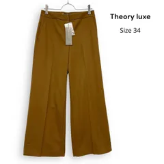 M2639/ 新品 Theory luxe セオリーリュクス ウール ワイド パンツ ブラウン 34