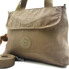 【美品✨】Kipling 2way shoulderbag キプリング ショルダーバッグ ベージュ ストラップ付き ゴリラ 斜め掛け 肩掛け ナイロン ハンドバッグ ユニセックス 男女兼用