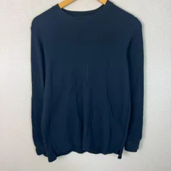 UNIQLO ユニクロ 長袖Tシャツ サーマル ネイビー Mサイズ メンズ 古着 シンプル シティーボーイ