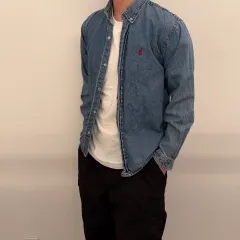 90s ポロ ラルフローレン デニム シャツ