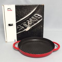 未使用☆STAUB PURE GRIL 26cm Cherry 40510-309 ほうろう 鋳鉄