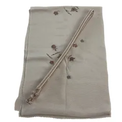 和装セット 優品 帯締め帯揚げ2点セット ベージュ 正絹 和装小物  【中古】