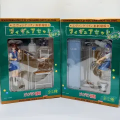 新品 SEGA エヴァンゲリオン 清掃時間 アスカ・レイ フィギュア 2種