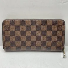 01w-3232 ルイ・ヴィトン LOUIS VUITTON   ダミエ エベヌ  ジッピーウォレット ブラウン  スペイン製 メンズ  箱・袋あり  長財布  N60015  【中古品】