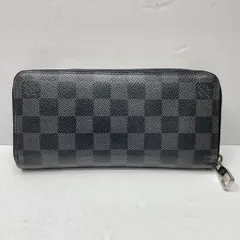 01w-3234 ルイ・ヴィトン LOUIS VUITTON   ダミエ・グラフィット ジッピーウォレット・ヴェルティカル  ブラック  スペイン製 メンズ  箱・袋あり  長財布  N63095  【中古品】