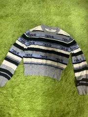 CRVR グローブ ストライプ パータン ニット