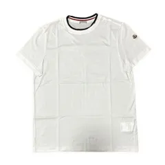 MONCLER 刺繍ロゴ　トリコ色　ホワイト Tシャツ　L 4S266