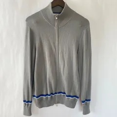 トゥモローランド　TOMORROWLAND　tricot  ダブルジップ　ニットカーディガン　L グレー　綿100% ドライバーズニットのサムネイル