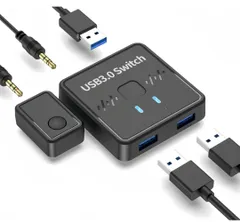 ★USB 切替器 双方向 3.0 USB 切り替え器 2入力1出力/1入力2出力 PC2台用 1台のプリンターを2台のパソコンで使用 マウス キーボード 切り替え器 セレクター パソコン 2台 キーボード 1台