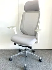 【東京都限定送料2200円も可】オカムラ　シルフィーチェア　エクストラハイバック　可動肘　ライトグレー　オフィスチェア