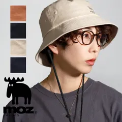 moz (モズ) バケットハット レディース 紐付き帽子 綿麻 バケハ 帽子 シカ 北欧 フェス アウトドア バケット サハリ プレゼント 刺繍 【MB】
