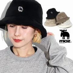 moz (モズ) 帽子 ボア ハット レディース バケハ バケットハット シカ マーク 北欧 バケット サハリハット 秋冬 防寒 暖かい 【MB】