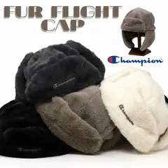 Champion (チャンピオン) フライトキャップ レディース 飛行帽 メンズ 秋冬 耳当て付き帽子 ふわふわ エコファー ブランドロゴ 暖かい フェイクファー 【MB】