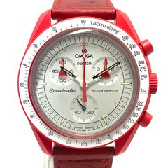 美品】オメガ×スウォッチ ミッション トゥ マーズ SO33R100C - メルカリ