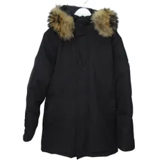 ピレネックス Pyrenex ANNECY FUR アヌシーダウンジャケット コート ファー ワッペン HMM037 Ｍ ブラック k199615 0607 