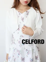 【2024年製】CELFORD　セルフォード 総針ボレロカーディガン 定価12,650円　F（フリー）　ホワイト　長袖　上品　綺麗め　おしゃれ　お出掛け　送料込み　6465152