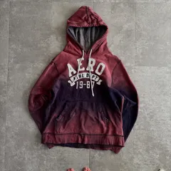 〖冬物セール‼️〗一点物 鬼フェード AEROPOSTALE パーカー LL 常田大希 菅田将暉 ナス紺のサムネイル