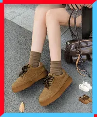 新品 厚底コート スニーカー ローカット レディース 韓国風ファッション 履きやすいシューズ プラットフォーム靴 【送料無料】