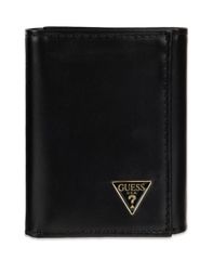 Guess Men's Extra Capacity Trifold Leather Wallet in Black (Free Shipping)