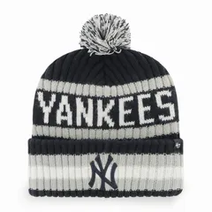 47brand ニット帽 ボンボン カフニット ヤンキース Bering '47 Cuff Knit メンズ レディース ニットキャップ 秋 冬 ポンポン ブランド ネイビー 【MB】