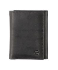 Johnston & Murphy Men's Rhodes Trifold Wallet in Black Full Grain Leather - Free Shipping