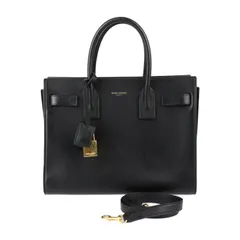 SAINT LAURENT PARIS サンローランパリ サック ド ジュール ベイビー ハンドバッグ 377183 レザー ブラック ゴールド金具 2WAY ショルダーバッグ トートバッグ 