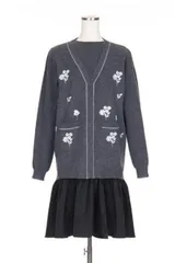 Chesty｜フラワー刺繍ニットアンサンブルワンピース セットアップ