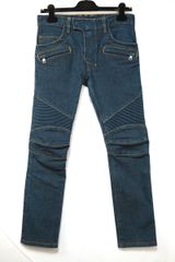 BALMAIN バルマン スリム バイカー デニム パンツ インディゴ デニム 27サイズ S4HT551B658