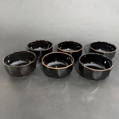 美濃焼　小鉢　6客　黒釉　和食器　天目