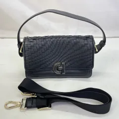 01w-3617 コールハーン COLE HAAN   レザーショルダーバッグ 2WAY  ハンドバッグ   ブラック  レディースバッグ 【中古品】