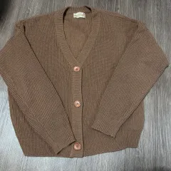ルーズフィット ニット カーディガン ブラウン 新品