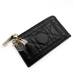【新品・未使用品】ディオール DIOR Lady Cosmos レディ コスモス 黒 フラグメント カード ケース 定期入れ コイン 財布 S0965ONMJ 現行