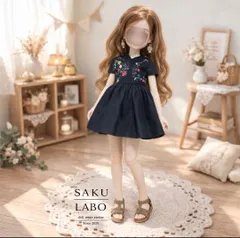 【137】2点セット 半袖ワンピース ピアス  リカちゃん