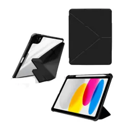 ケース ipadmini7 第6世代 第7世代 ペン収納 軽量 薄型 ミニ ipadmini6ケース スタンド オートスリープ 縦 置き 全面保護 (ブラック)