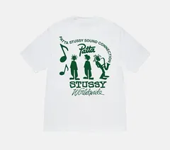 STUSSY ステューシー STUSSY SOUND CONNECTION TEE Tシャツ 半袖 Patta コラボ バックプリント グラフィック ロゴT ストリート オーバーサイズ ビッグシルエット メンズ レディース ユニセックス 人気 完売モデル 夏服