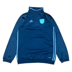古着 used　adidas アディダス　長袖ハーフジップトラックジャケット　ジャージ　プルオーバー　黒　ブラック　Mサイズ