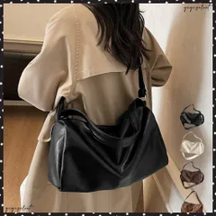 大容量ボストンバッグ2WAYトートバッグ ソフトレザー風肩掛けバッグ シンプルショルダーバッグ おしゃれユニセックススクエアバッグ大人カジュアル斜めがけバッグ旅行 通勤通学A4鞄無地 大きめトート合皮鞄 韓国風手提げバッグ 送料無料