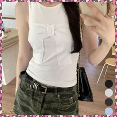 送料無料 リボン付きタンクトップ カップ付きタンク レディース 大人可愛い インナートップ カジュアル インナーウェア おしゃれ肌着 ノースリーブトップス 韓国風 無地 見せインナー重ね着 ノンワイヤー肌着黒 美胸ブラトップ快適