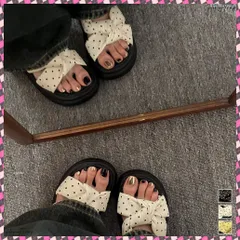 送料無料 ドット柄クロスリボン厚底サンダル美脚脚長 レディースボリュームソールサンダル 大人可愛いつっかけサンダル 歩きやすいスリッパ 疲れない夏靴履きやすいビーチサンダル サマーサンダル軽量 おしゃれサンダル女 楽ちんビーサン夏海