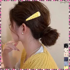 送料無料 ドット柄 三角ヘアクリップ韓国風 可愛い 大人かわいい 水玉模様スリーピン フェミニン 簡単髪留め きれいめ 髪飾り 上品 ヘアアクセサリー カジュアル プチプラ スナップクリップ ヘアアクセ お洒落 ヘアアレンジ 軽量